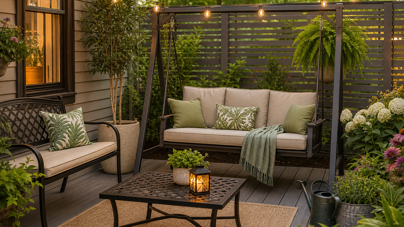 Cera Garden How to Pick the Perfect Outdoor Bench or Swing for Small Patios in the United States guide image for United States (USA) shoppers