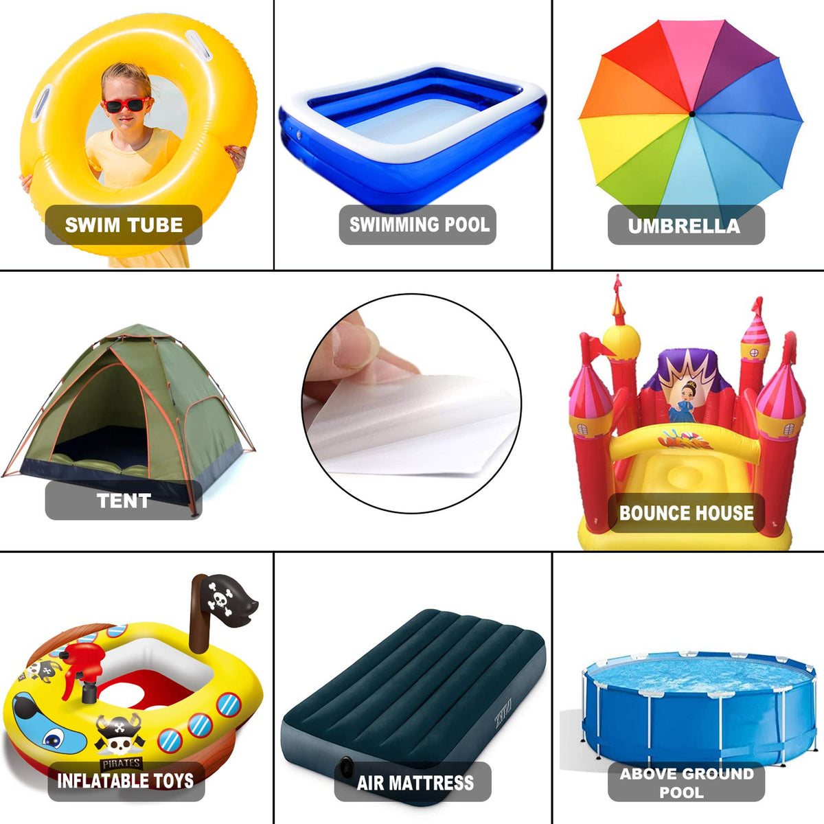 10Leccion deflate tubes (2 pcs) for faster pool and inflatable deflation.