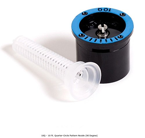 10Q Rain Bird fixed nozzle with 10 ft quarter-circle spray for even irrigation