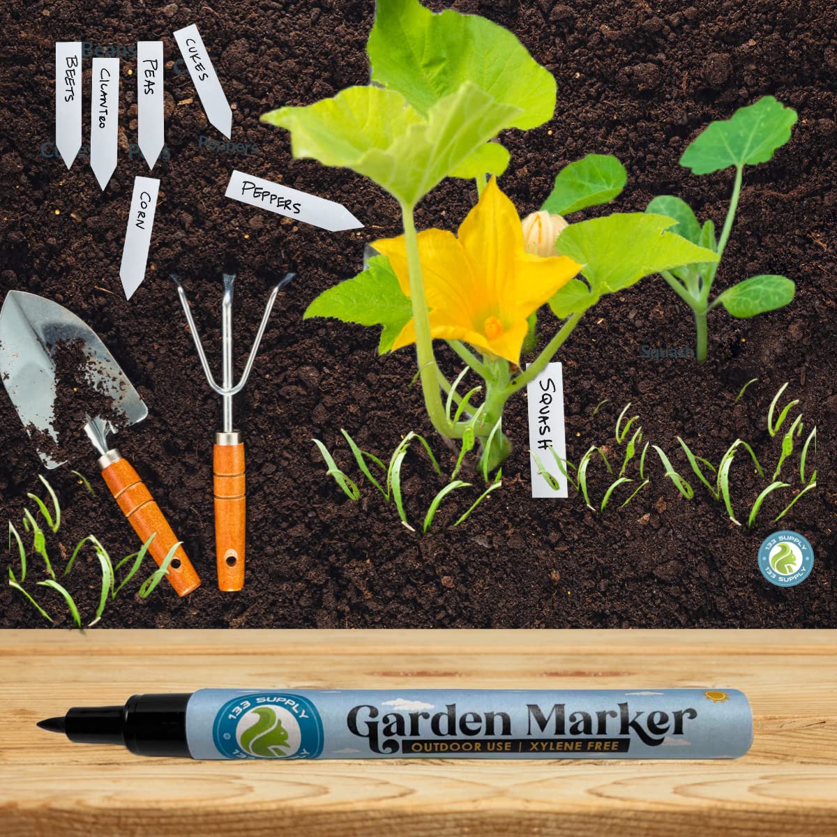 133 SUPPLY dry-surface labeling marker ideal for garden labels.