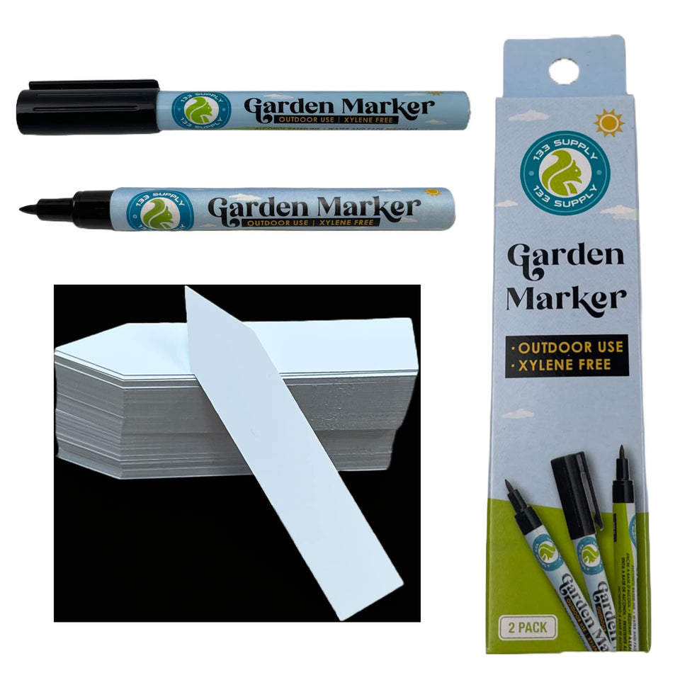 133 SUPPLY 4-inch white plant labels for seedling labeling indoors and outdoors