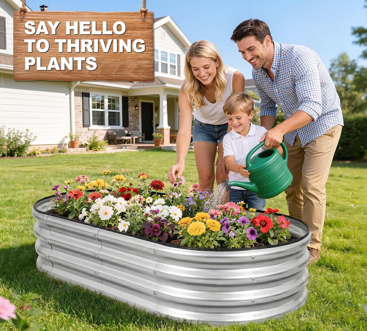 1MORE galvanized raised garden bed weather-ready for year-round planting