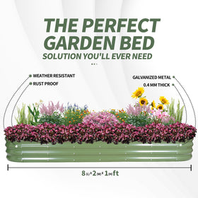 1MORE Galvanized raised garden bed supports family gardening and seasonal plantings