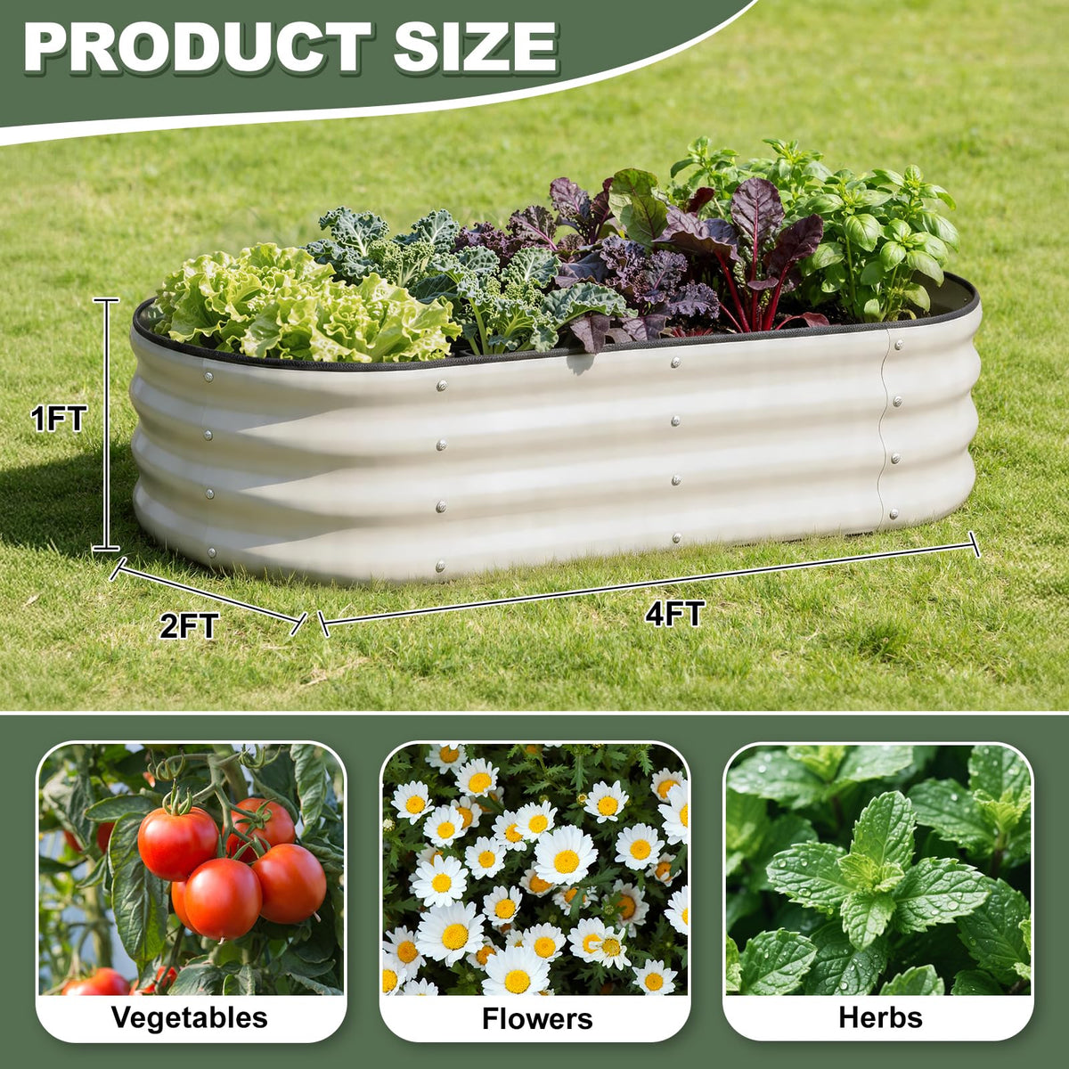 1MORE raised bed with open bottom promotes drainage and healthy root growth