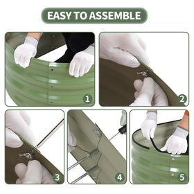 1MORE Galvanized raised garden bed safety edge with rubber strips protects hands