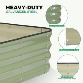 1MORE Raised Garden Bed durable galvanized construction resists weather and warps.