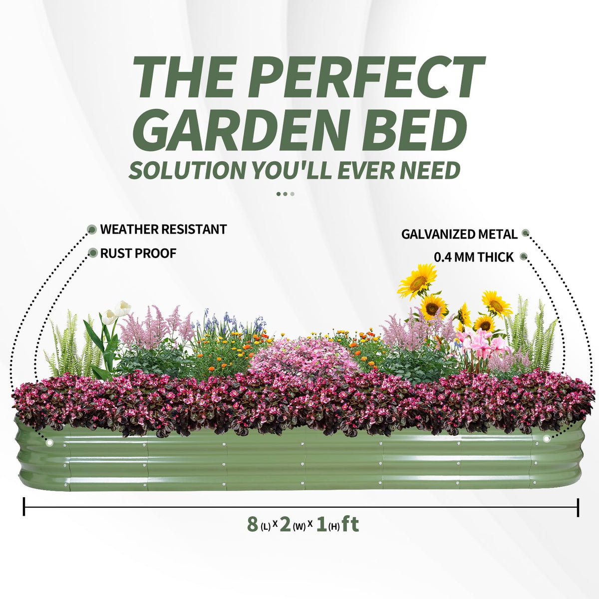 1MORE safety edge design garden bed emphasizing smooth edges for safe handling.