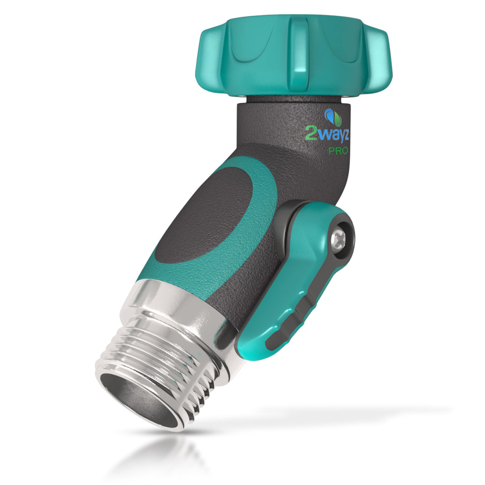2WAYZ 45-degree elbow with valve for a leak-free connection in tight spaces.