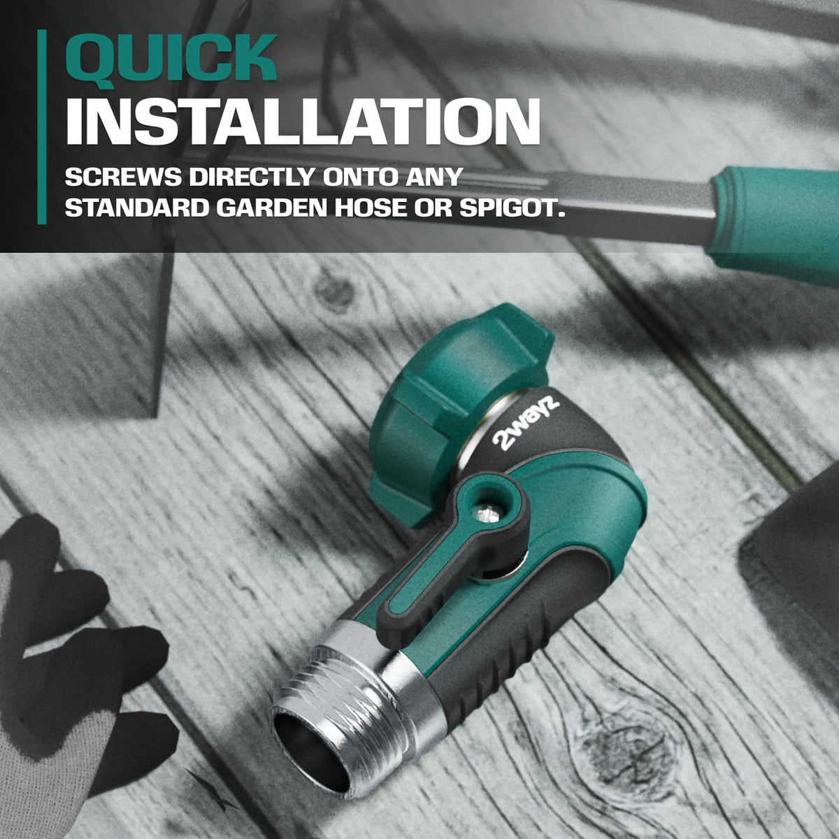 2WAYZ ergonomic control knobs allow quick, precise shut-off.