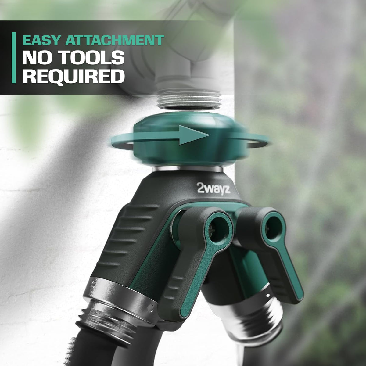 2WAYZ extended handle simplifies operation for stiff hands.