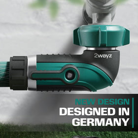 2WAYZ full metal body showcases durable construction for garden connections.