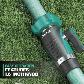 2WAYZ heavy-duty metal hose connector for reliable garden use