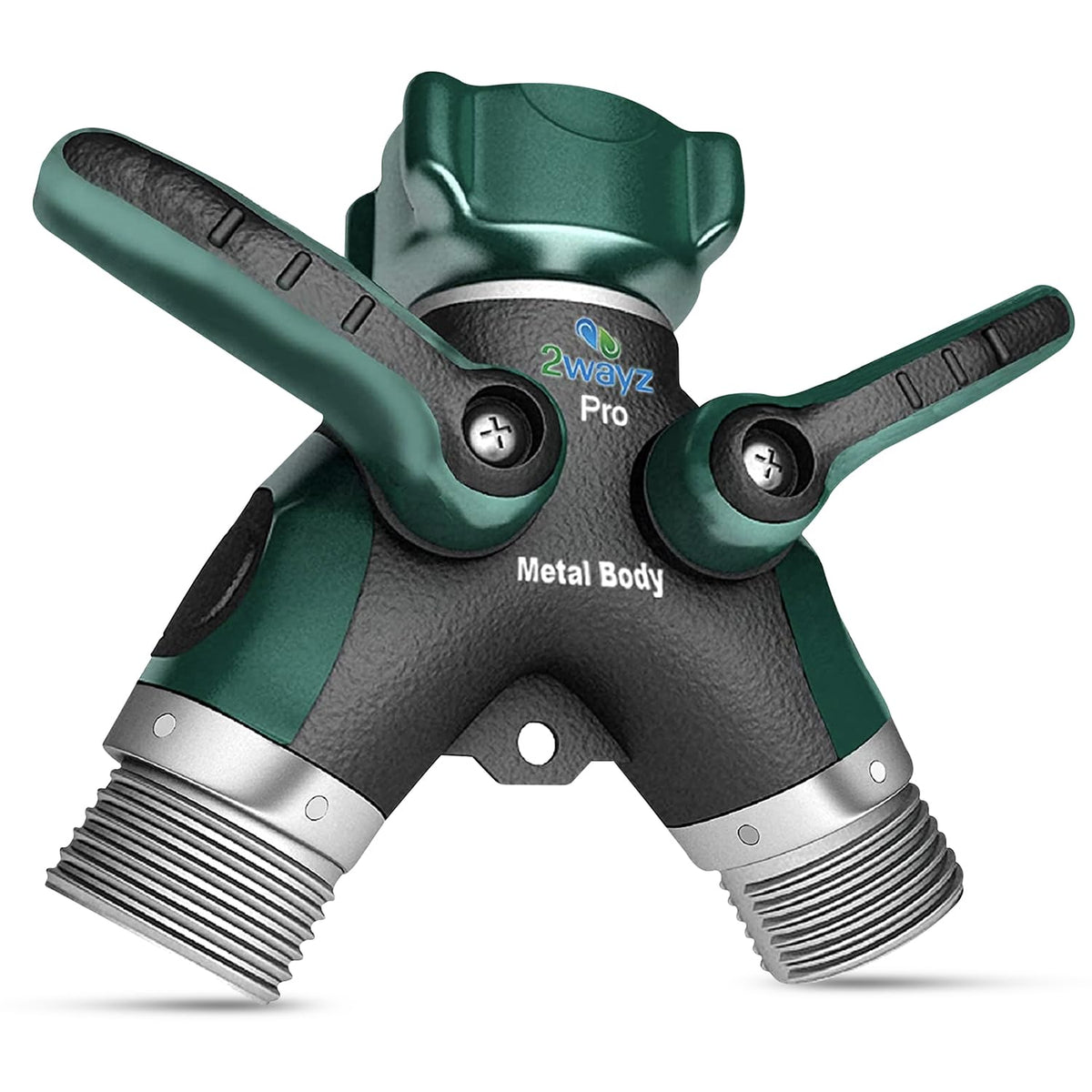 2WAYZ hose splitter all-metal construction for durable outdoor performance.
