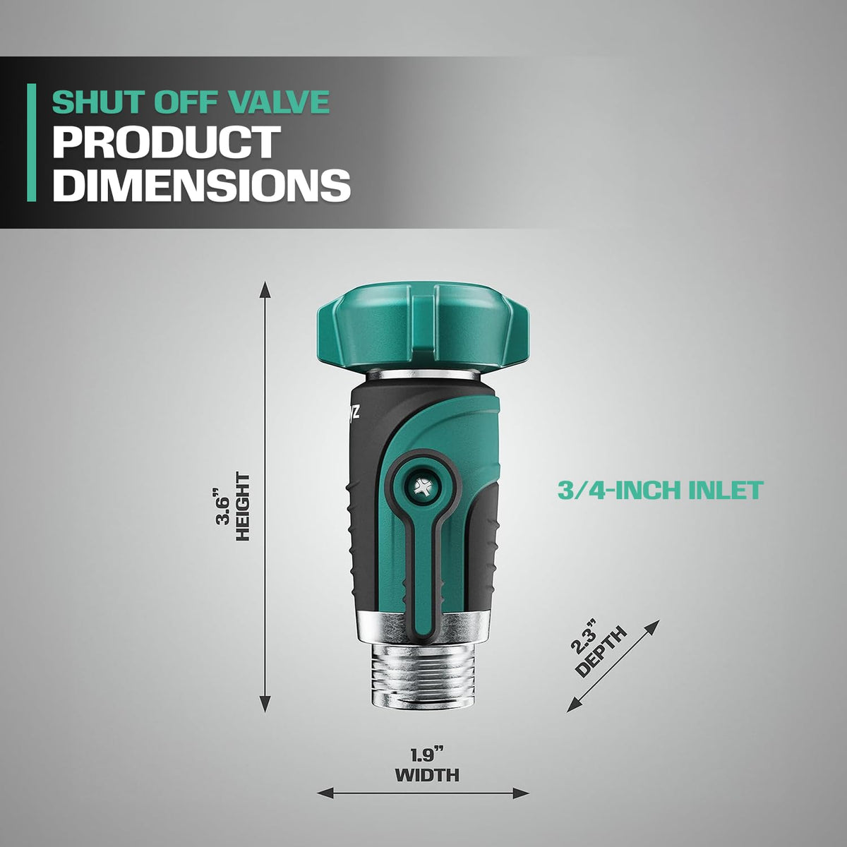 2WAYZ large-knob operation shown on standard hose setup
