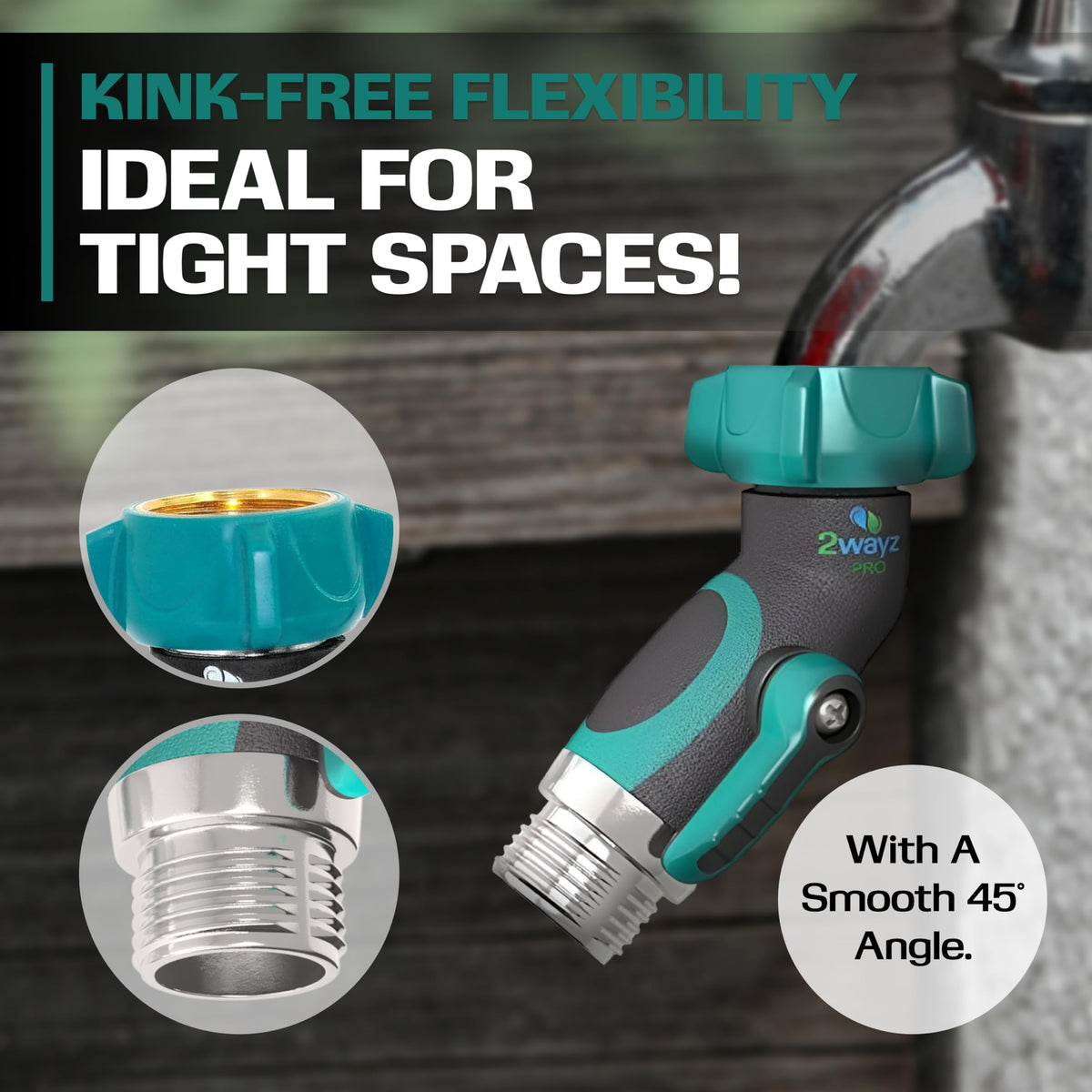 2WAYZ 4 cm shut-off knob enables smooth, effortless operation.