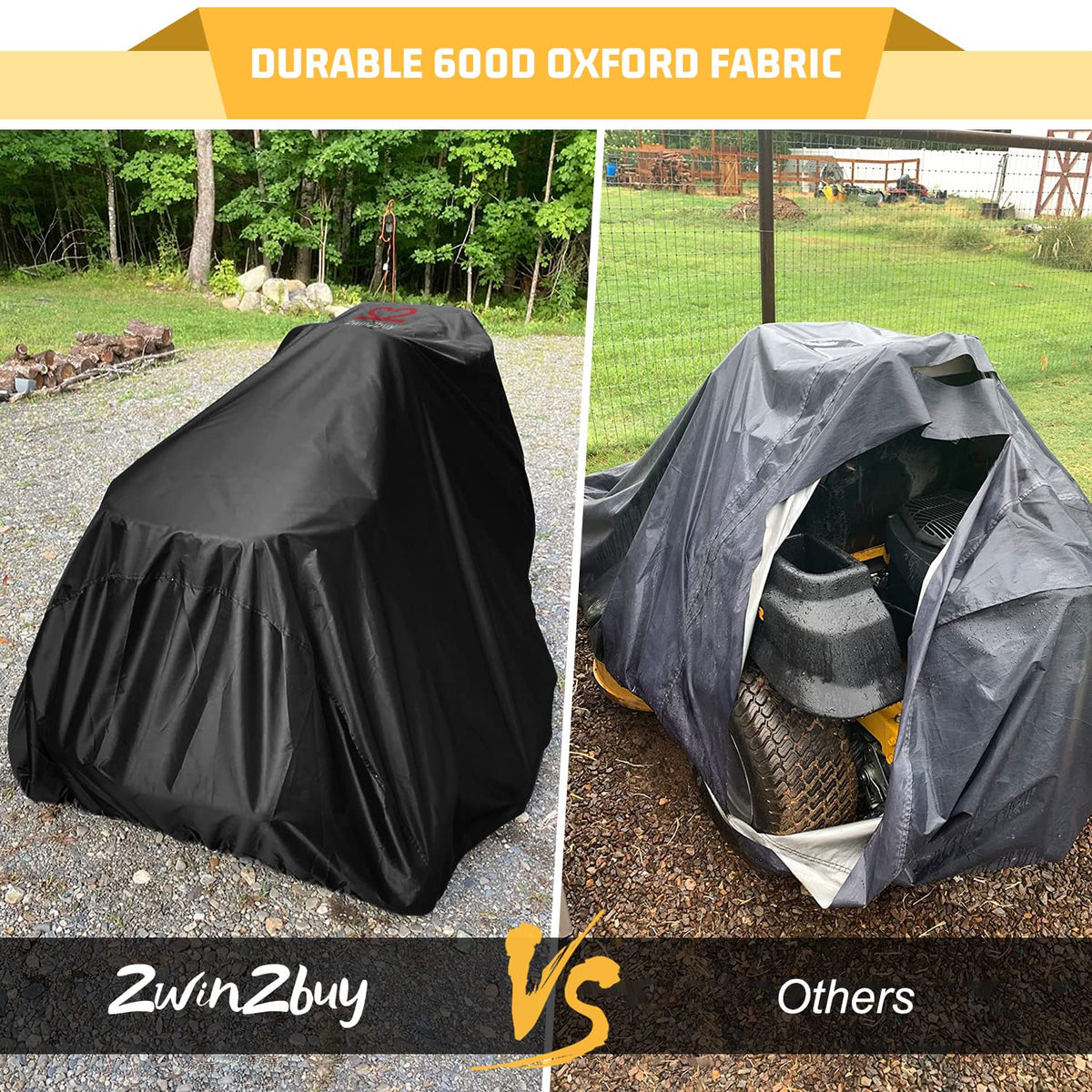 2win2buy mower cover storage bag keeps the cover and accessories organized