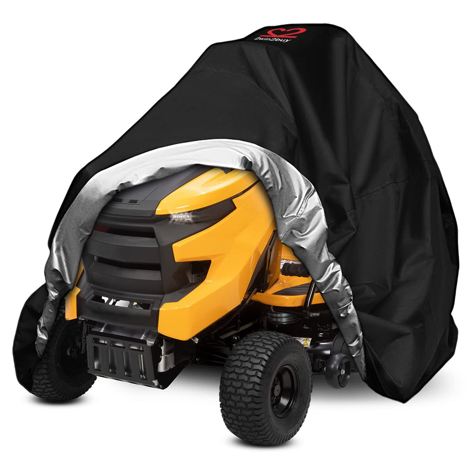 2win2buy riding lawn mower cover waterproof 600D protects your mower from rain and dust
