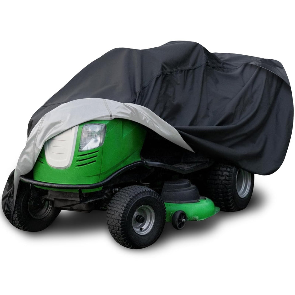 2win2buy riding mower cover with bagger attachment protects deck, wheels, and bagger from rain