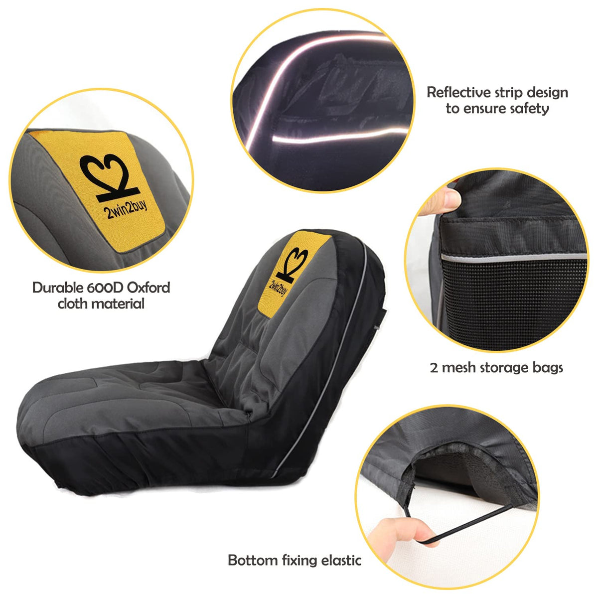 2win2buy seat cover back pockets for gloves and small tools