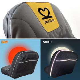 2win2buy seat cover size guide showing 31x36 cm backrest and 15 in height