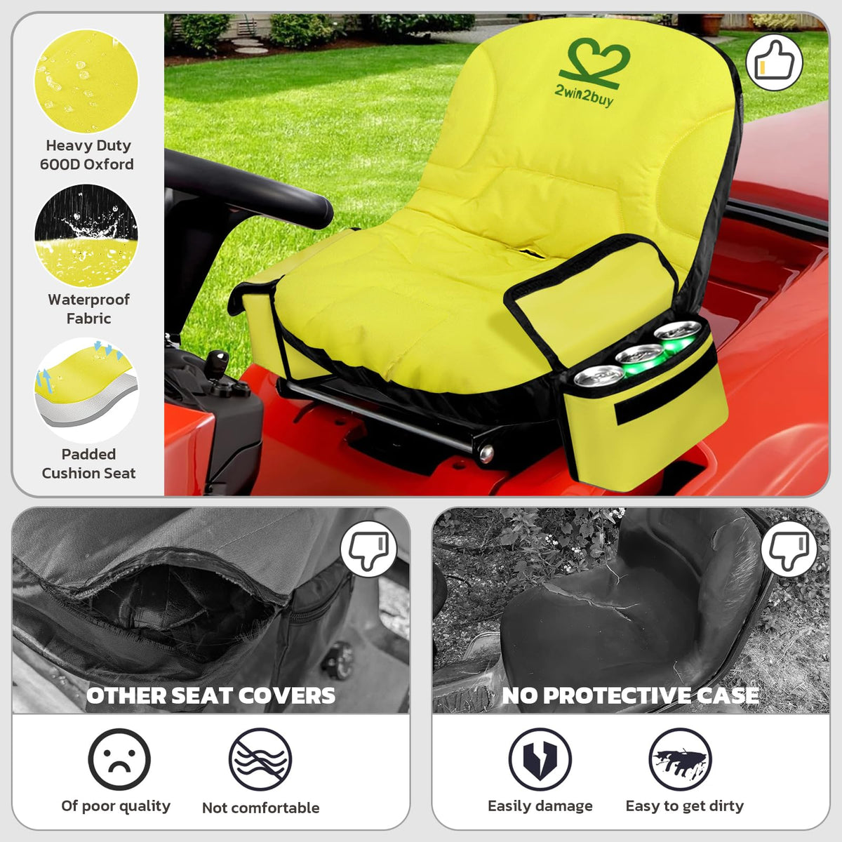 2win2buy weatherproof 600D fabric resists rain and sun