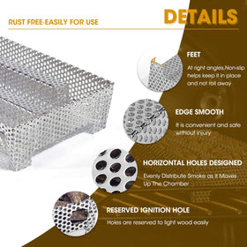 3 BUZZLETT pellet smoker tray top view emphasizes easy storage for small grills
