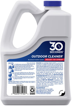 Algae stains being removed from siding with 30 Seconds Outdoor Cleaner