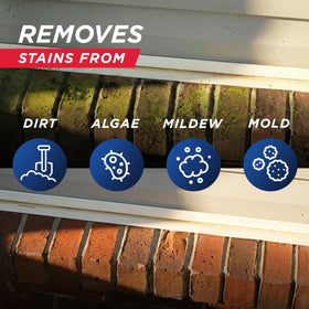 30 Seconds Outdoor Cleaner brick wall after treatment for a cleaner look