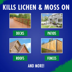 30 SECONDS used on composite shingles shows safe maintenance without scrubbing.
