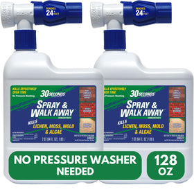 30 SECONDS hose end sprayer attached to hose for quick, hands free application.