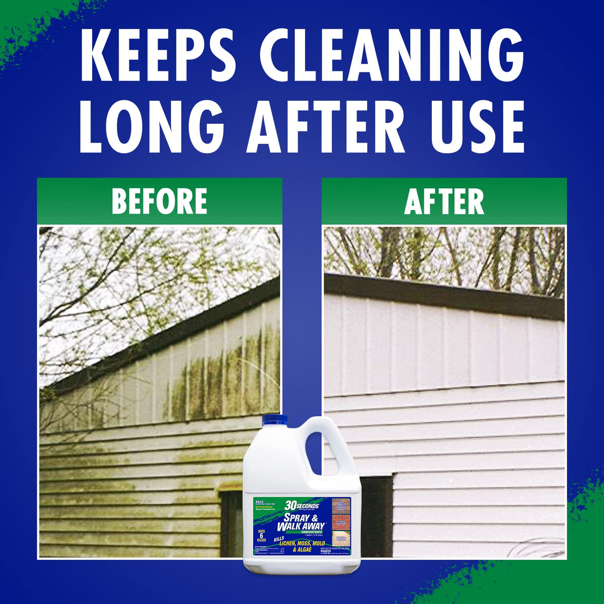 30 SECONDS Wood deck mildew cleaning for outdoor spaces.