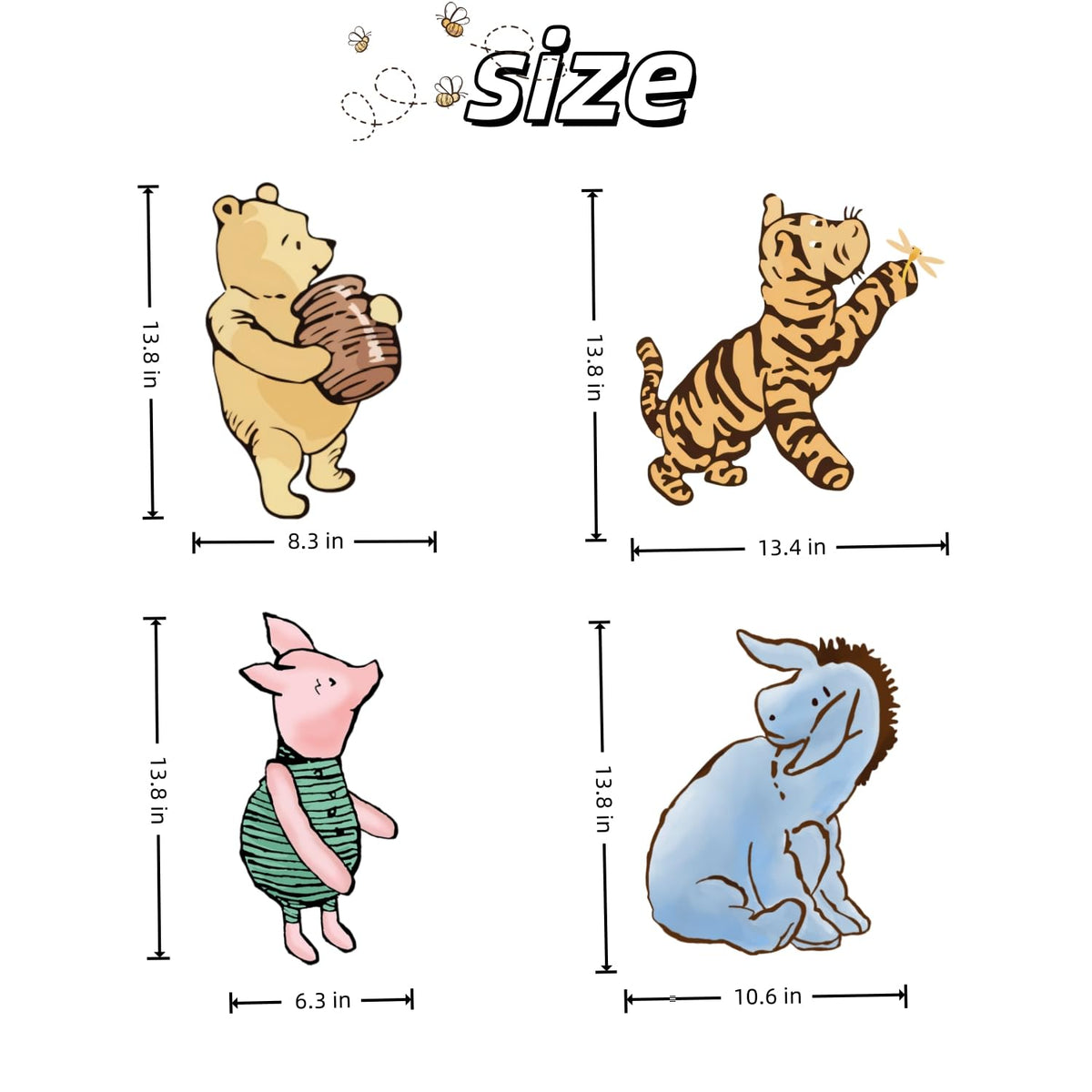32spirits Winnie yard sign with Pooh and friends for baby showers.