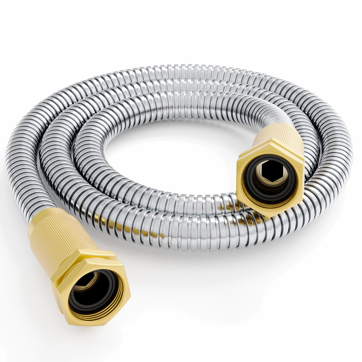 360 GADGET garden hose 3ft metal leader showing durable stainless steel construction for outdoor use