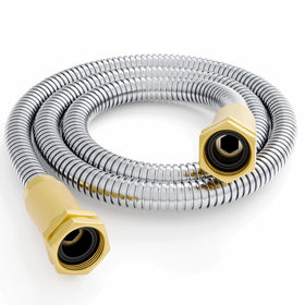 360 GADGET garden hose 3ft metal leader showing durable stainless steel construction for outdoor use