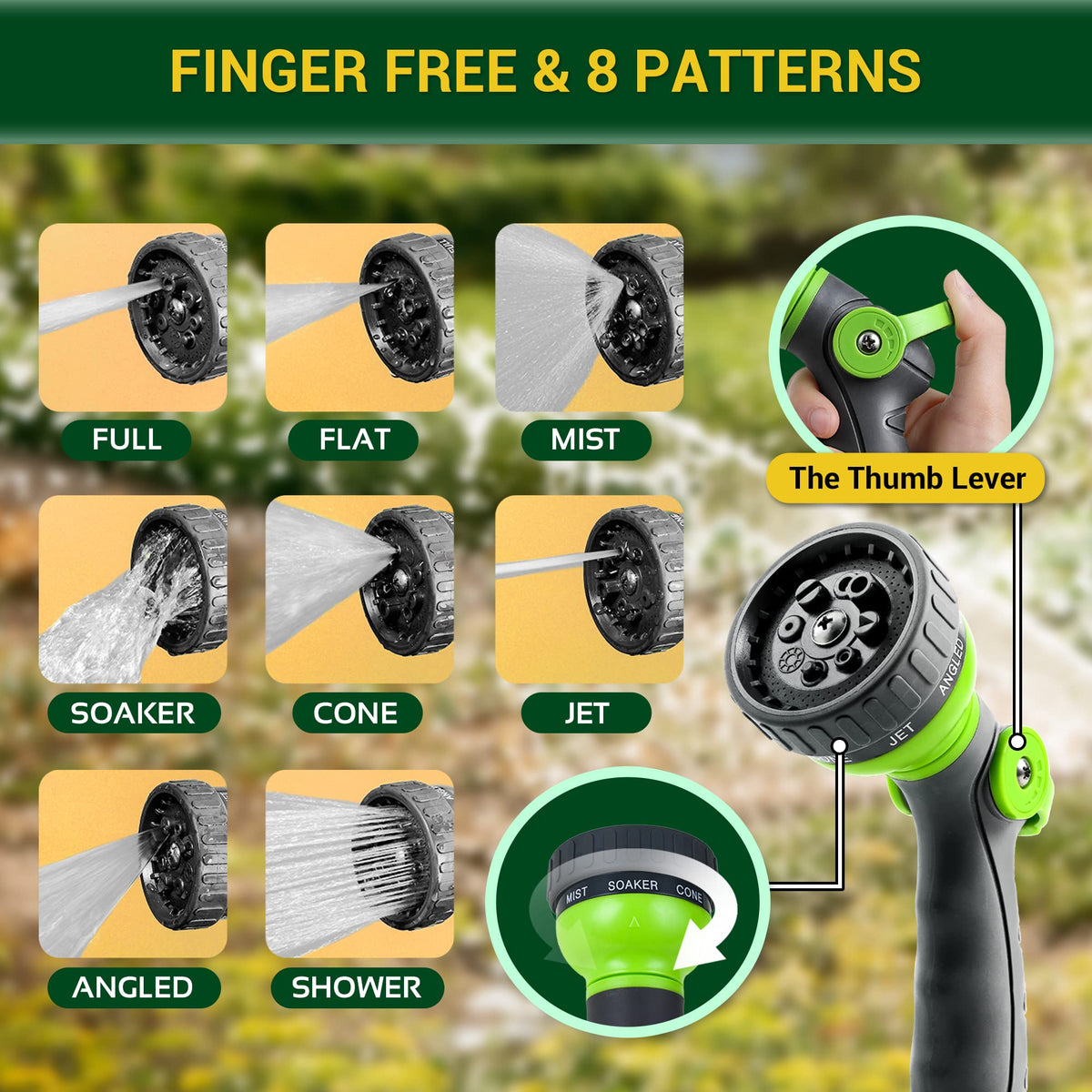 360Gadget connectable hose lengths extend to 200 feet for larger outdoor projects.
