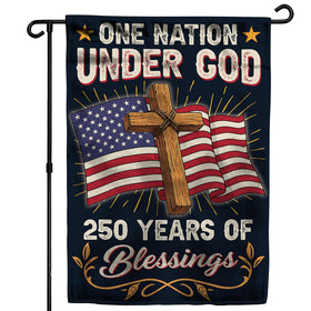 36AQUA 250th anniversary flag with cross design for patriotic outdoor display
