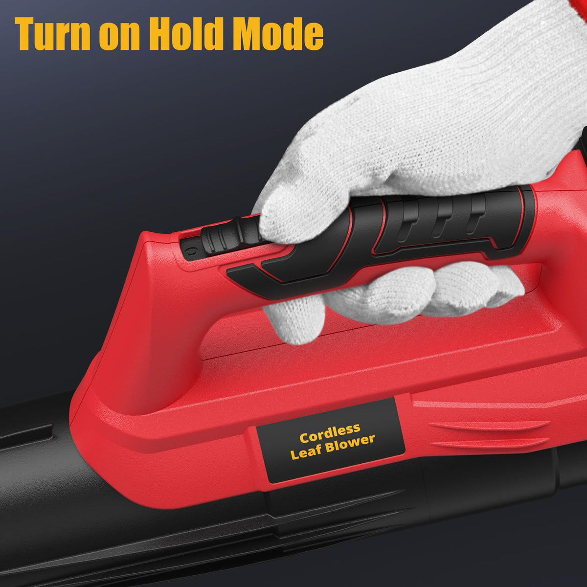 Ergonomic grip enhances control during extended yard work.