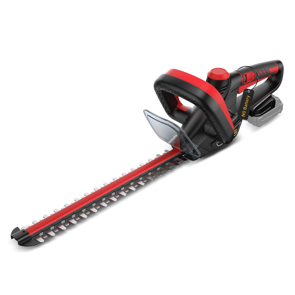 3D VO INN hedge trimmer shown with Milwaukee 18V compatibility for cordless yard work