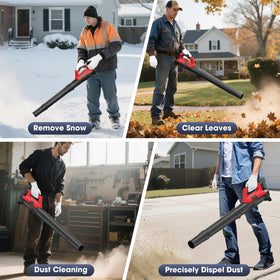Package includes blower and concise manual for quick setup.