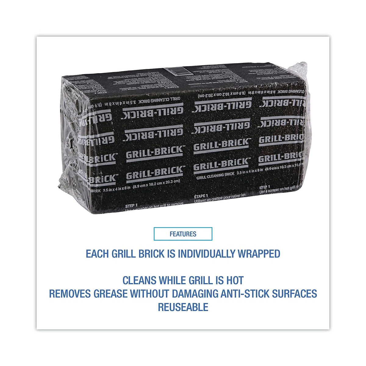 3M Grill-Brick griddle-surface protection helps preserve nonstick coatings during cleaning.