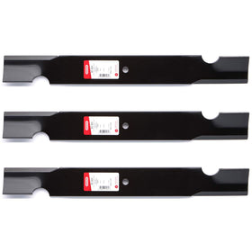 3PK heavy duty blades for Grasshopper 61-inch, close-up edge highlights precision cutting.