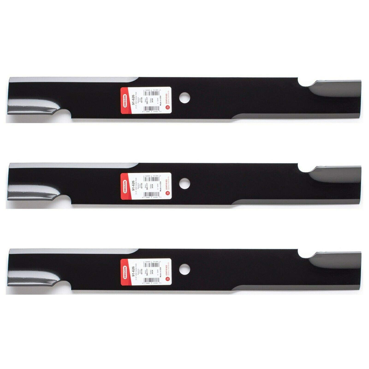 3PK Oregon 91-626 blade pack for compatible 61-inch mower decks