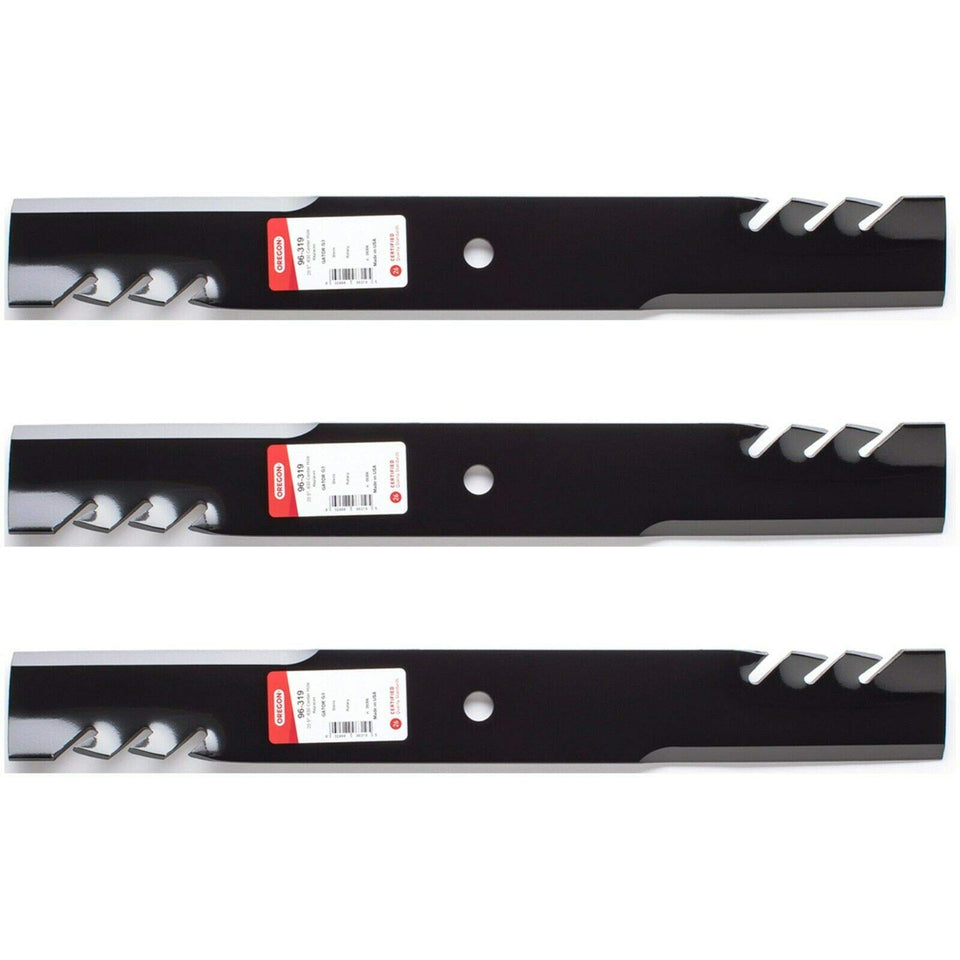 3PK Oregon 96-319 Gator G3 blade closeup for 60 inch decks
