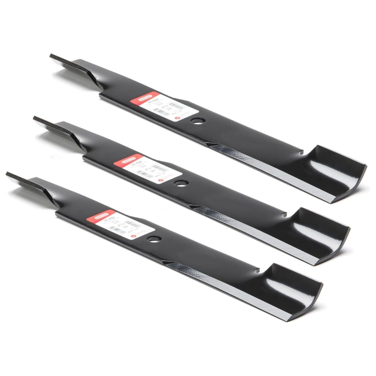 3PK USA mower blade close-up for 52-inch deck; reliable cut and durable construction.