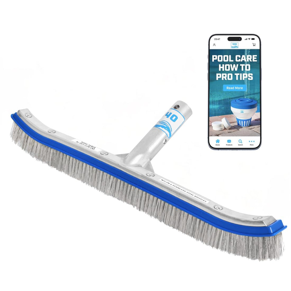 440 Combo brush head with dual nylon and stainless steel bristles for inground pools