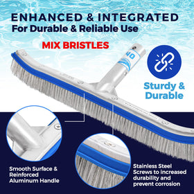 EZ clip attachment shows easy pole compatibility for the brush