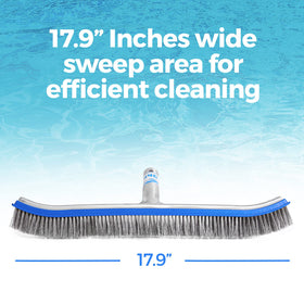 EZ clip attachment on the 440 pool brush enables quick, tool-free mounting
