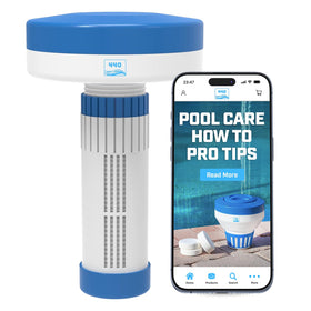 440 Mini Premium Floater Dispenser for spa use with adjustable release control