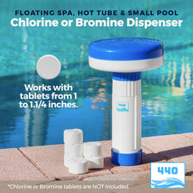 440 Mini Premium Floater shows weighted screw cap for stable surface in water