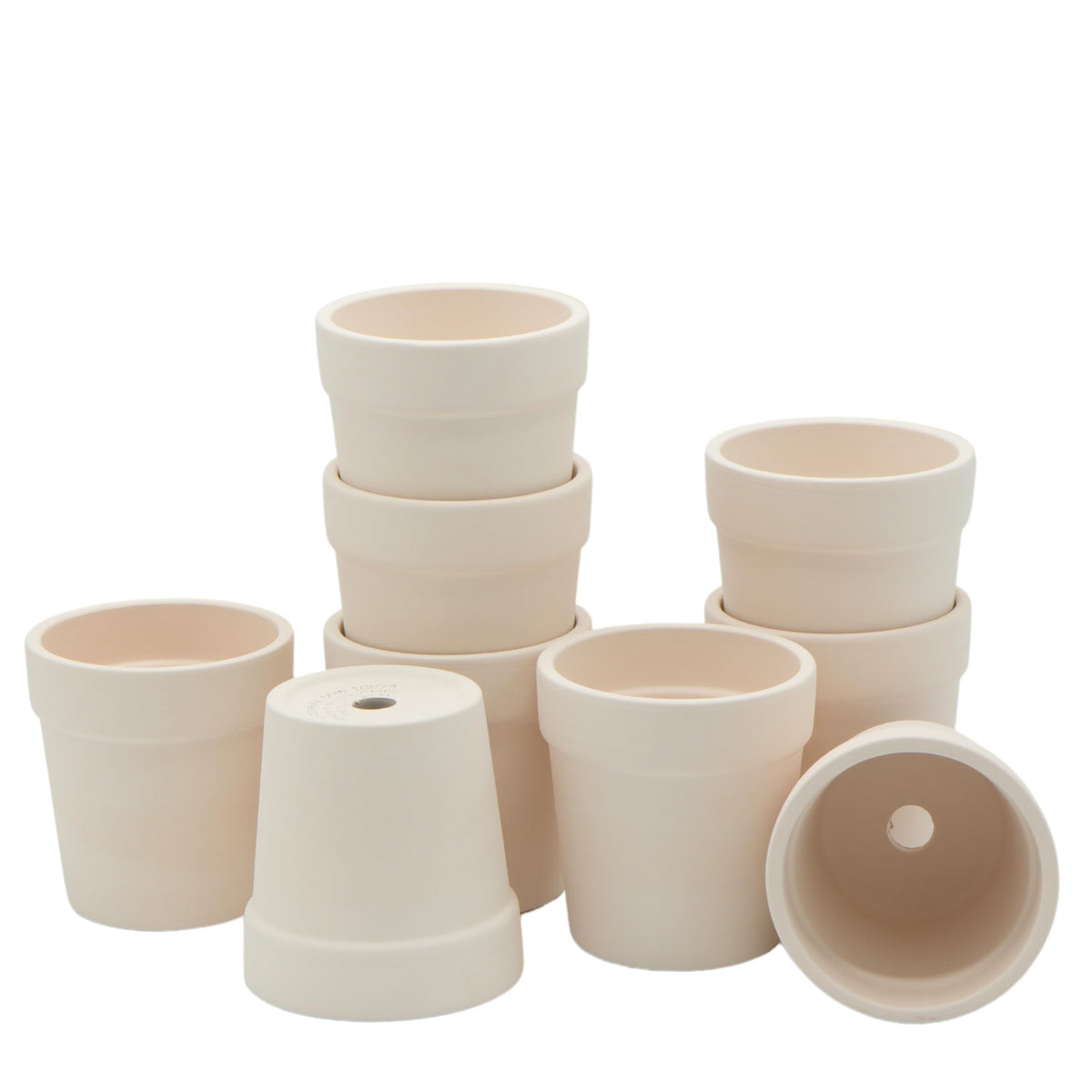4E's Novelty 12-pack ceramic pots offer affordable garden decor.